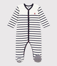 Load image into Gallery viewer, SS24-A08B6 01 WHITE NAVY BODYSUITS STRIPES SUMMER SPRING 2024
