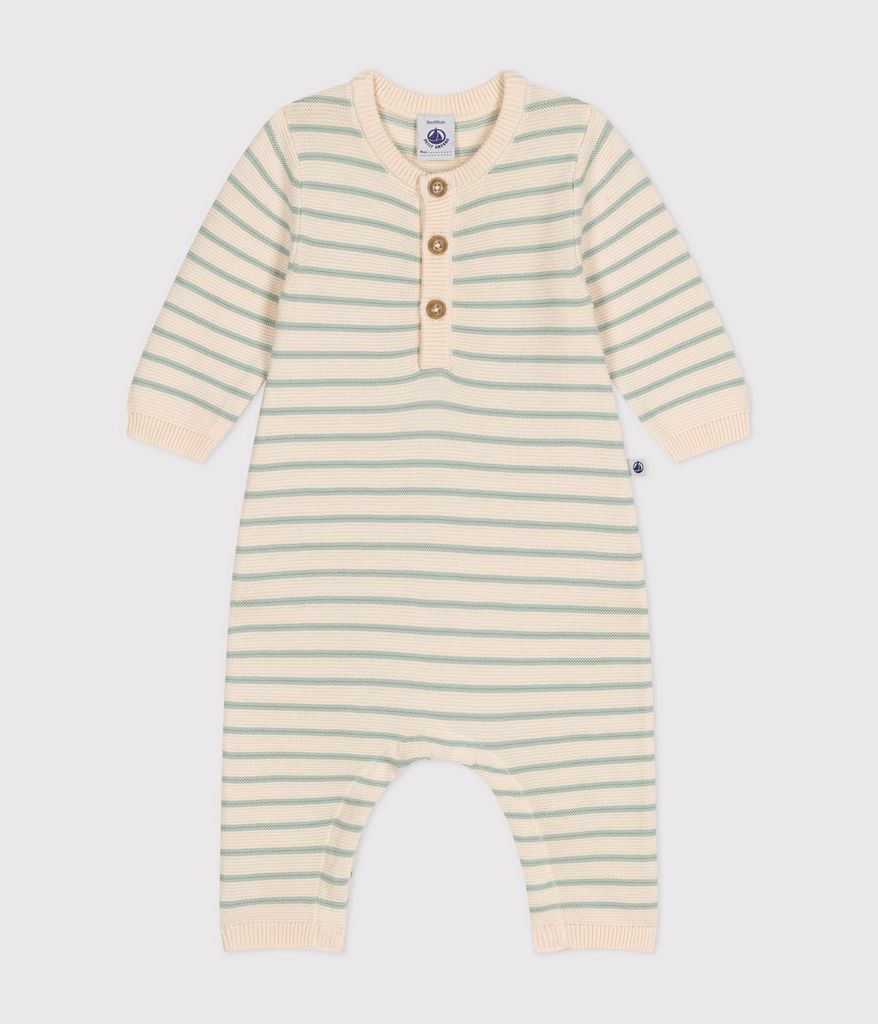 SS24-A09GW 01 MINT CREAM ROMPERS STRIPES SUMMER SPRING 2024