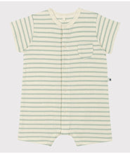 Load image into Gallery viewer, SS24-A09H4 01 CREAM MINT 35% SALE ROMPERS STRIPES SUMMER SPRING 2024
