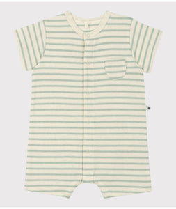 SS24-A09H4 01 CREAM MINT ROMPERS STRIPES SUMMER SPRING 2024