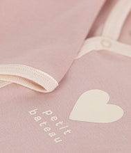 Load image into Gallery viewer, SS24-A09HB 03 LIGHT PINK BODYSUITS HEARTS NEWBORN OVERALLS SUMMER SPRING 2024
