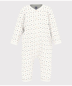SS24-A09LU 07 WHITE HEARTS 35% SALE NEWBORN ROMPERS SUMMER SPRING 2024