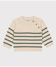 Load image into Gallery viewer, SS24-A09JL 01 GREEN CREAM 35% SALE STRIPES SUMMER SPRING 2024 SWEATSHIRT
