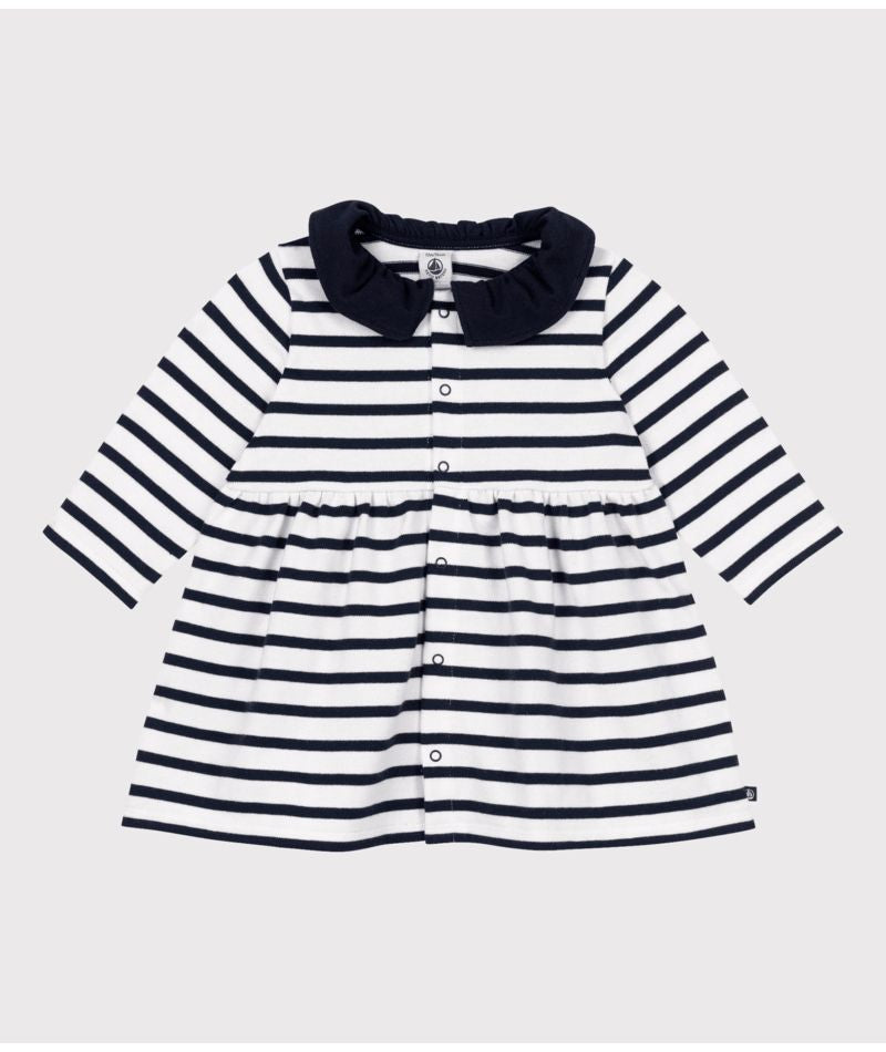SS24-A09OE 01 WHITE NAVY 35% SALE DRESSES SAILOR STRIPES SUMMER SPRING 2024