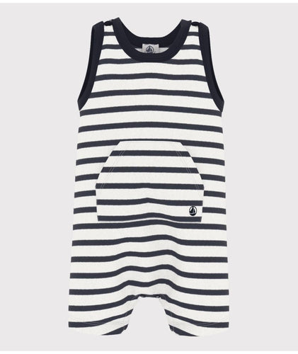 SS24-A09X6 01 WHITE NAVY ROMPERS STRIPES SUMMER SPRING 2024