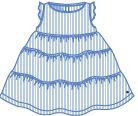 SS24-A0AJ4 01 BLUE WHITE 50% SALE DRESSES STRIPES SUMMER SPRING 2024