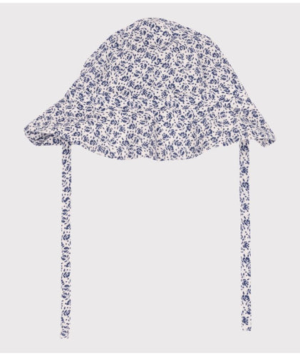 SS24-A09I4 03 CREAM BLUE ACCESSORIES FLORAL HAT SUMMER SPRING 2024