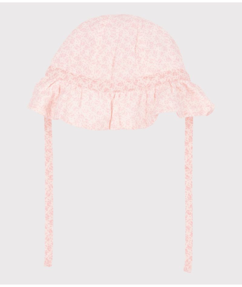 SS24-A09P7 01 CREAM PINK FLORAL HAT SUMMER SPRING 2024