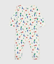 Load image into Gallery viewer, SS24-A09QC 01 WHITE MULTI NEWBORN OVERALLS SUMMER SPRING 2024
