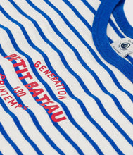 Load image into Gallery viewer, A0776 FANTOME 01 WHITE BLUE STRIPES TEE
