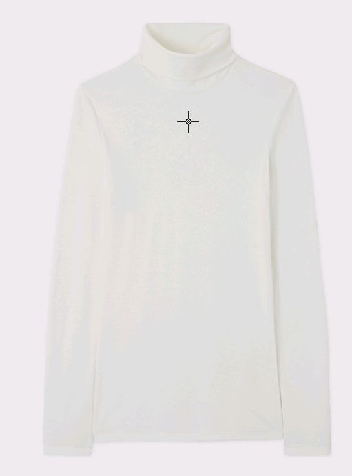 56082 02 WHITE LONG SLEEVES TURTLENECK
