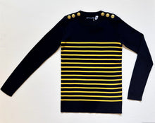 Load image into Gallery viewer, 25349 08 NAVY YELLOW STRIPES
