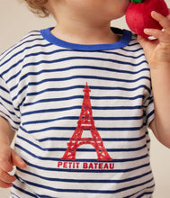 Load image into Gallery viewer, AW24 - A0BZZ 01 MARSHMALLOW/ FALL WINTER 2024/25 PARIS THEME STRIPES TEE
