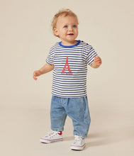 Load image into Gallery viewer, AW24 - A0BZZ 01 MARSHMALLOW/ FALL WINTER 2024/25 PARIS THEME STRIPES TEE
