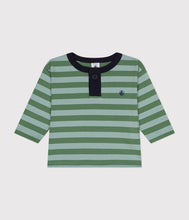 Load image into Gallery viewer, AW24 - A0BPM 01 GREEN FALL WINTER 2024/25 LONG SLEEVES STRIPES TEE
