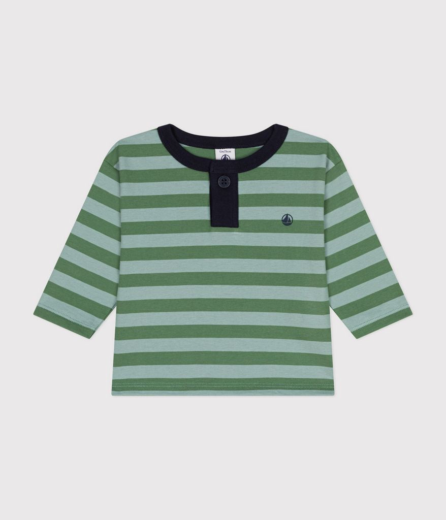 AW24 - A0BPM 01 GREEN FALL WINTER 2024/25 LONG SLEEVES STRIPES TEE