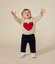 Load image into Gallery viewer, AW24 - A0B3K 01 CREAM RED FALL WINTER 2024/25 HEARTS SWEATER
