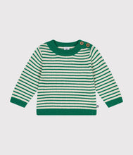 Load image into Gallery viewer, AW24 - A0B3T 02 GREEN CREAM FALL WINTER 2024/25 STRIPES SWEATER
