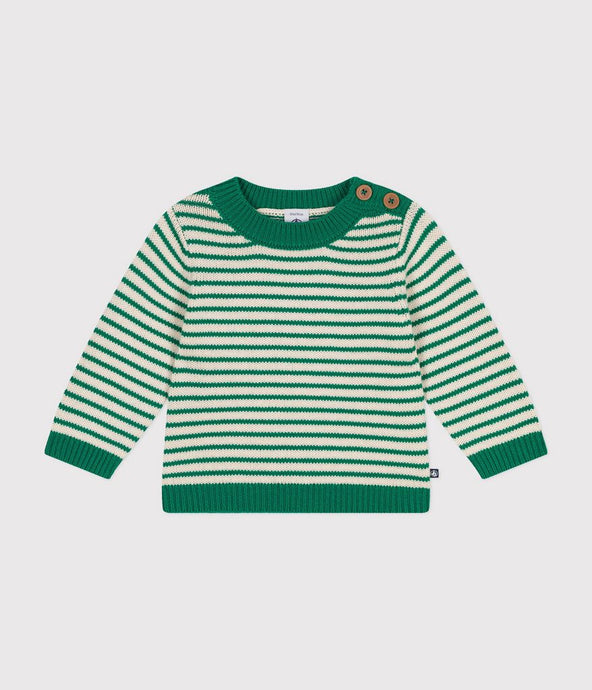 AW24 - A0B3T 02 GREEN CREAM FALL WINTER 2024/25 STRIPES SWEATER