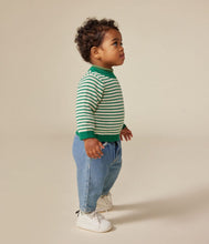 Load image into Gallery viewer, AW24 - A0B3T 02 GREEN CREAM FALL WINTER 2024/25 STRIPES SWEATER
