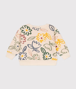 AW24 - A0BM5 02 CREAM FLOWER FALL WINTER 2024/25 FLORAL SWEATSHIRTS