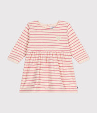 Load image into Gallery viewer, AW24 - A0BKQ 01 PINK CREAM 25% SALE DRESSES FALL WINTER 2024/25 HEARTS STRIPES

