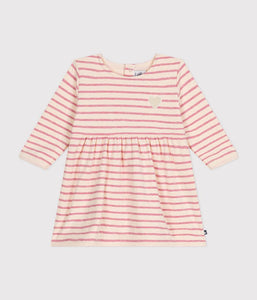 AW24 - A0BKQ 01 PINK CREAM DRESSES FALL WINTER 2024/25 HEARTS STRIPES