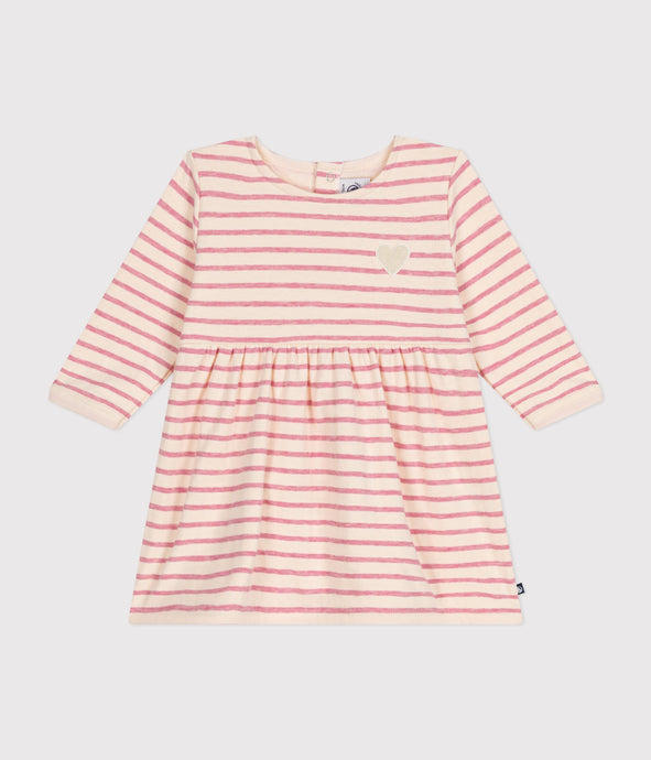 AW24 - A0BKQ 01 PINK CREAM 25% SALE DRESSES FALL WINTER 2024/25 HEARTS STRIPES