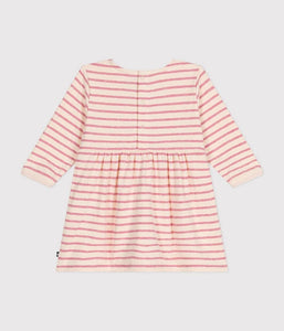 AW24 - A0BKQ 01 PINK CREAM DRESSES FALL WINTER 2024/25 HEARTS STRIPES