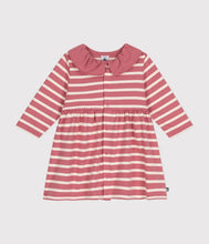 Load image into Gallery viewer, AW24 - A0BKO 02 PINK WHITE DRESSES FALL WINTER 2024/25 LONG SLEEVES STRIPES
