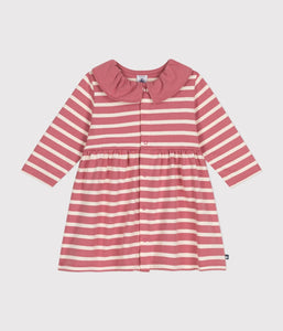 AW24 - A0BKO 02 PINK WHITE 25% SALE DRESSES FALL WINTER 2024/25 LONG SLEEVES STRIPES