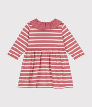 Load image into Gallery viewer, AW24 - A0BKO 02 PINK WHITE DRESSES FALL WINTER 2024/25 LONG SLEEVES STRIPES
