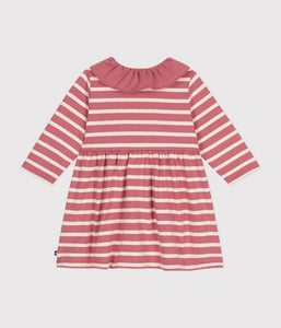 AW24 - A0BKO 02 PINK WHITE DRESSES FALL WINTER 2024/25 LONG SLEEVES STRIPES