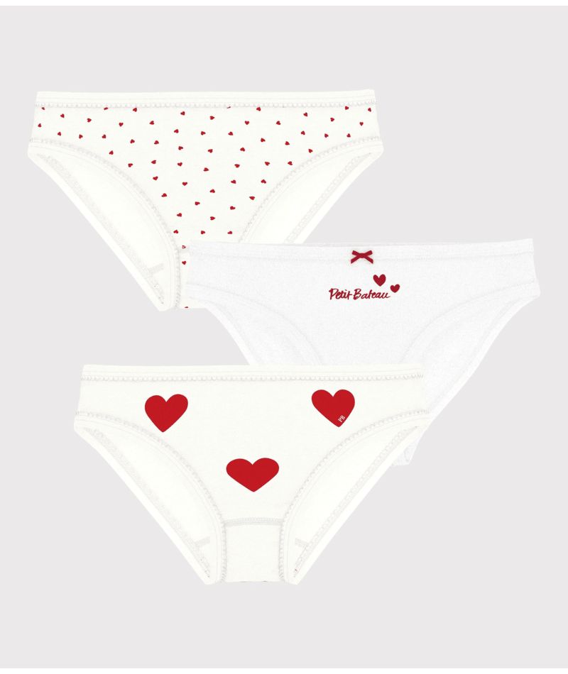 AW24 - A00FP 00 WHITE RED ACCESSORIES KNICKERS FALL WINTER 2024/25 HEARTS UNDERWEARS