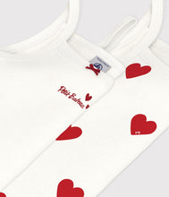 Load image into Gallery viewer, AW25 - A00FQ 00 WHITE RED CAMISOLE FALL WINTER 2025/26 HEARTS T-SHIRTS
