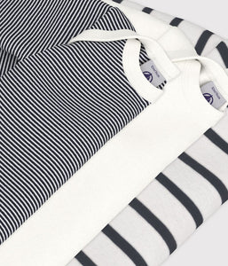 AW24 - A01TB 00 WHITE NAVY BODYSUITS FALL WINTER 2024/25 LONG SLEEVES NEWBORN PERMANENTS STRIPES