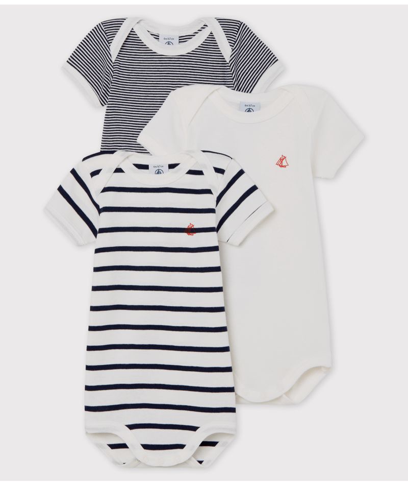 AW24 - A01TC 00 WHITE NAVY BODYSUITS FALL WINTER 2024/25 NEWBORN PERMANENTS SAILOR STRIPES