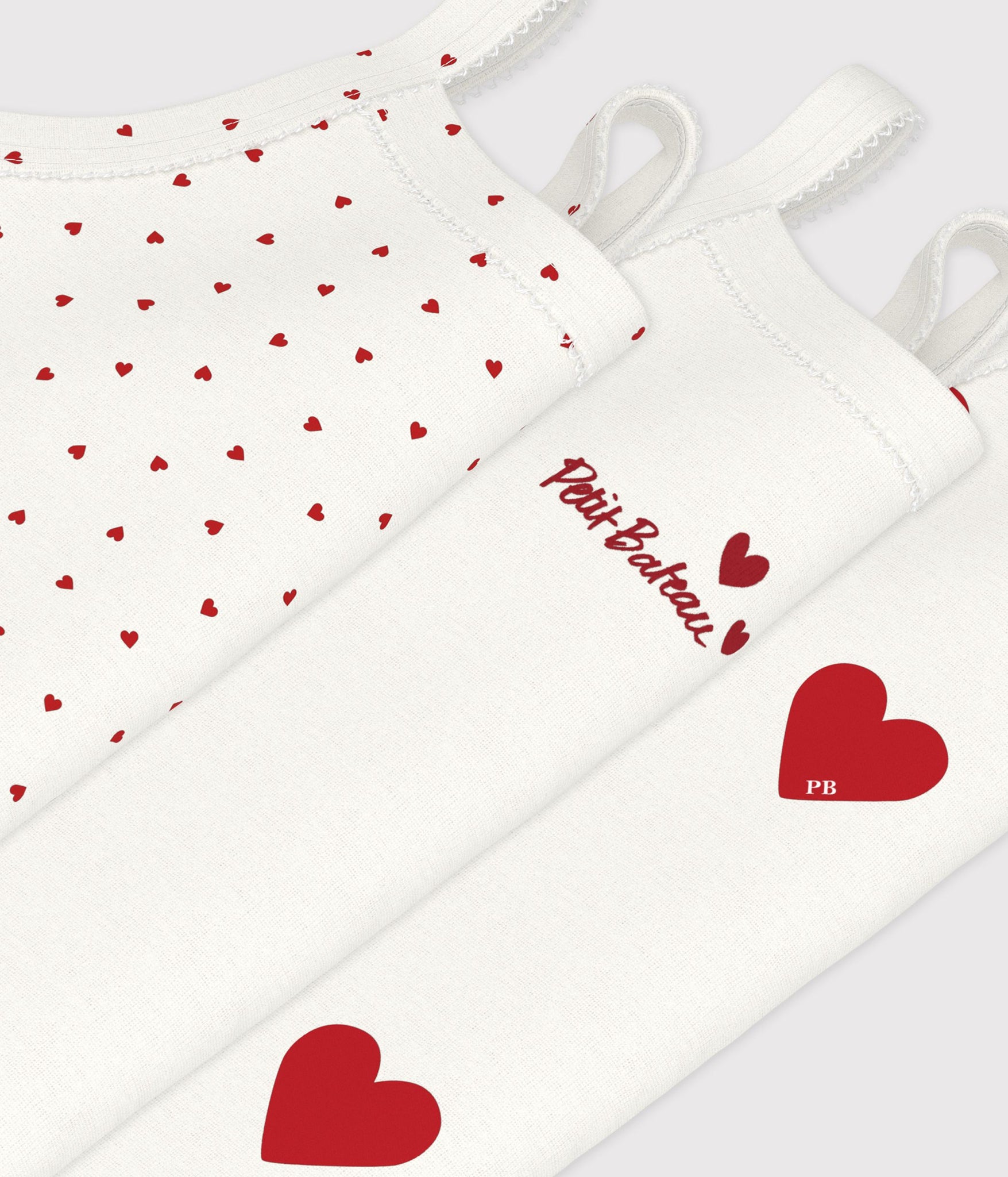 Baby Bodysuits Fall Winter 2025/26 Hearts Newborn | Petit Bateau USA