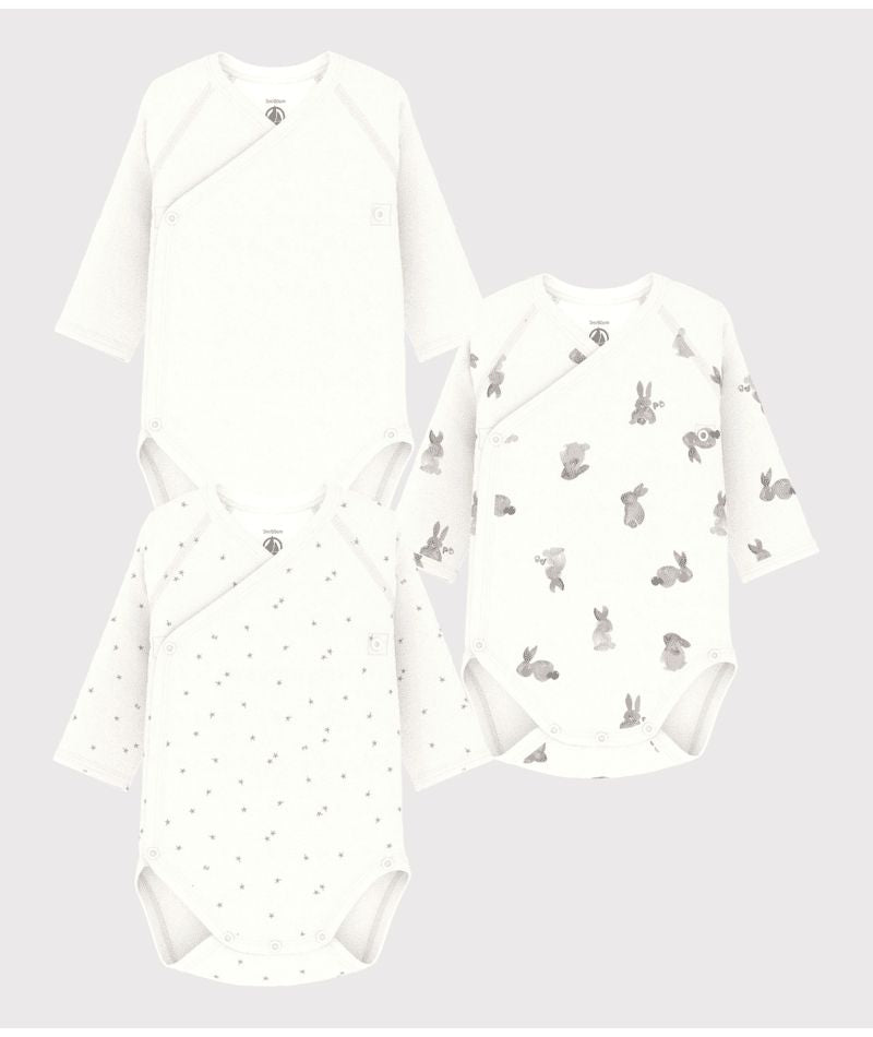 AW25 - A0ASC 00 WHITE GREY BODYSUITS FALL WINTER 2024/25 24/25 30% LONG SLEEVES NEWBORN