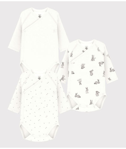 AW25 - A0ASC 00 WHITE GREY BODYSUITS FALL WINTER 2024/25 24/25 30% LONG SLEEVES NEWBORN
