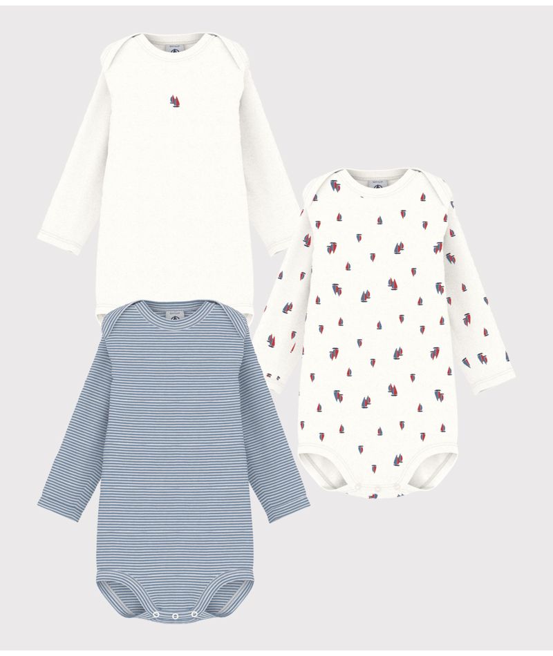 AW25 - A0BE6 00 WHITE BLUE BODYSUITS FALL WINTER 2024/25 24/25 30% LONG SLEEVES NEWBORN