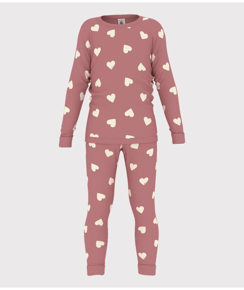 AW24 - A0BIS 01 RASBERRY WHITE FALL WINTER 2024/25 HEARTS PYJAMAS