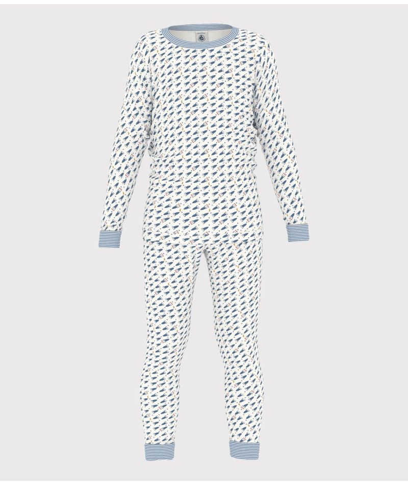 AW24 - A0BIV 01 WHITE BLUE 25% SALE FALL WINTER 2024/25 LONG SLEEVES PYJAMAS