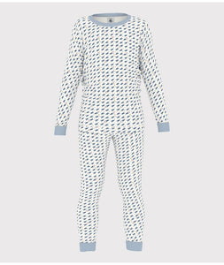 AW24 - A0BIV 01 WHITE BLUE FALL WINTER 2024/25 LONG SLEEVES PYJAMAS