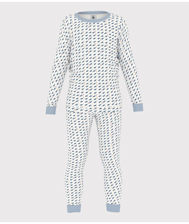 AW24 - A0BIV 01 WHITE BLUE FALL WINTER 2024/25 LONG SLEEVES PYJAMAS