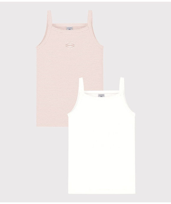 AW25 - A0BMS 00 WHITE PINK CAMISOLE FALL WINTER 2025/26 STRIPES T-SHIRTS