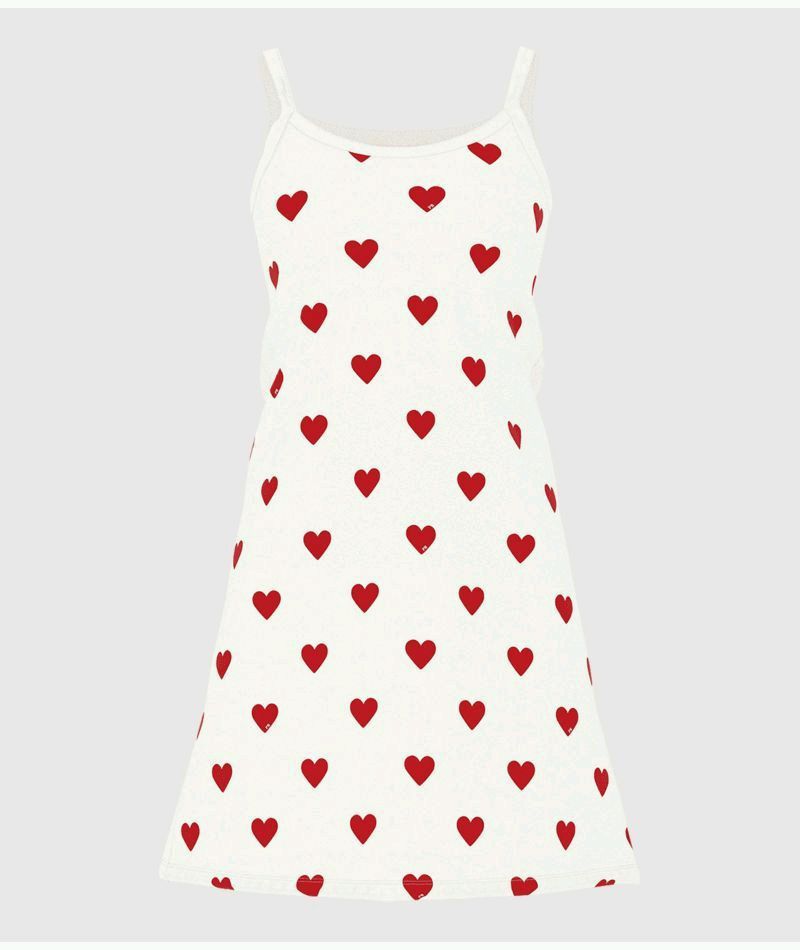 AW25 - A089R 01 WHITE RED DRESSES FALL WINTER 2024/25 HEARTS PERMANENTS PYJAMAS