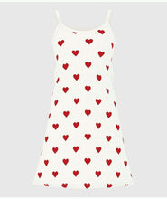 Load image into Gallery viewer, AW25 - A089R 01 WHITE RED DRESSES FALL WINTER 2025/26 HEARTS PERMANENTS PYJAMAS
