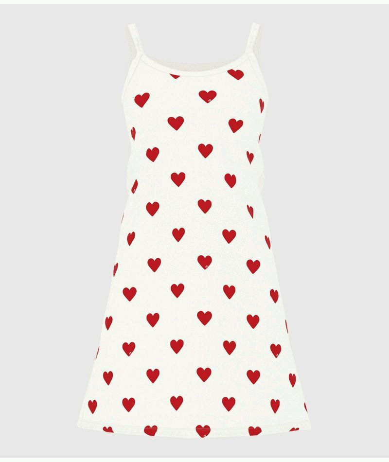 AW24 - A089R 01 WHITE RED DRESSES FALL WINTER 2024/25 HEARTS PERMANENTS PYJAMAS