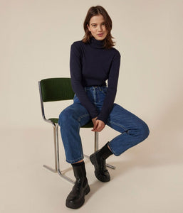 AW24 - A0AKD 03 NAVY LONG SLEEVES FALL WINTER 2024/25 ICONIC TURTLENECK